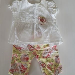 Janie and Jack Japanese lantern outfit Size 6-12 m